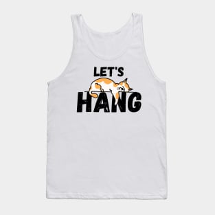 Let's Hang_Black Text Tank Top